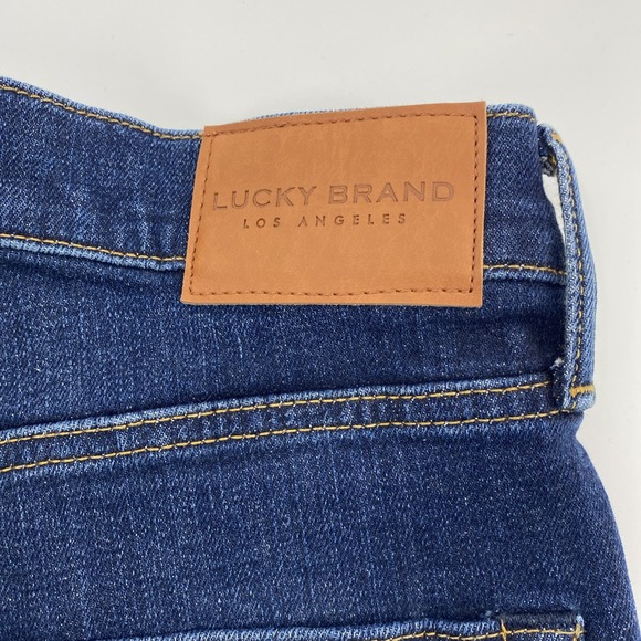 Lucky Brand 410 Jeans Tag 32x34 Actual 32x33 Blue Dark Athletic Slim Stretch - Picture 6 of 14